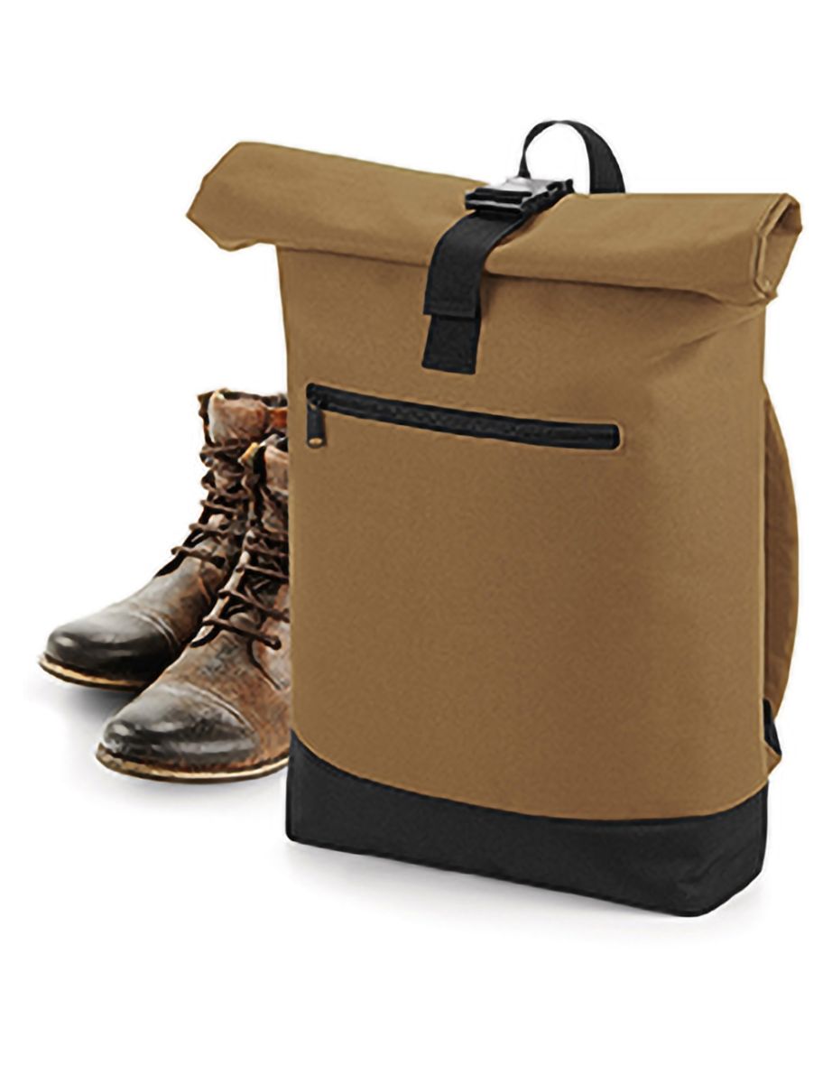 Bagbase Roll-Top Backpack / Rucksack / Bag (12 Litres) - Caramel - 1