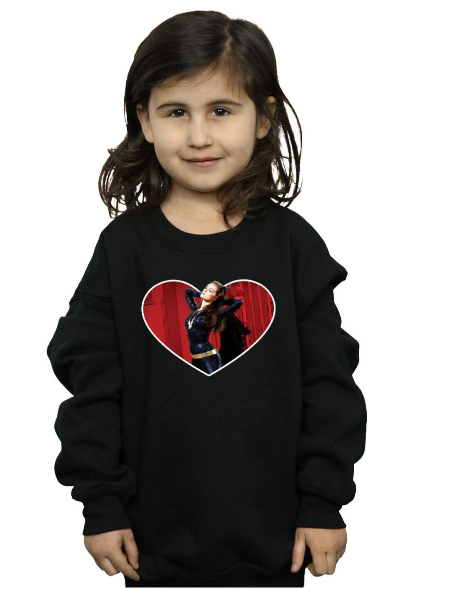 DC Comics Girls Batman TV Series Catwoman Heart Sweatshirt