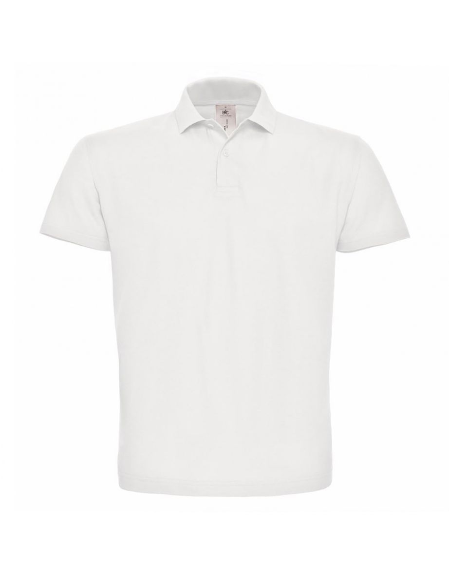 ID Workwear Ultimate Cotton Short Sleeve Mens Polo Shirt - White - Male - Medium