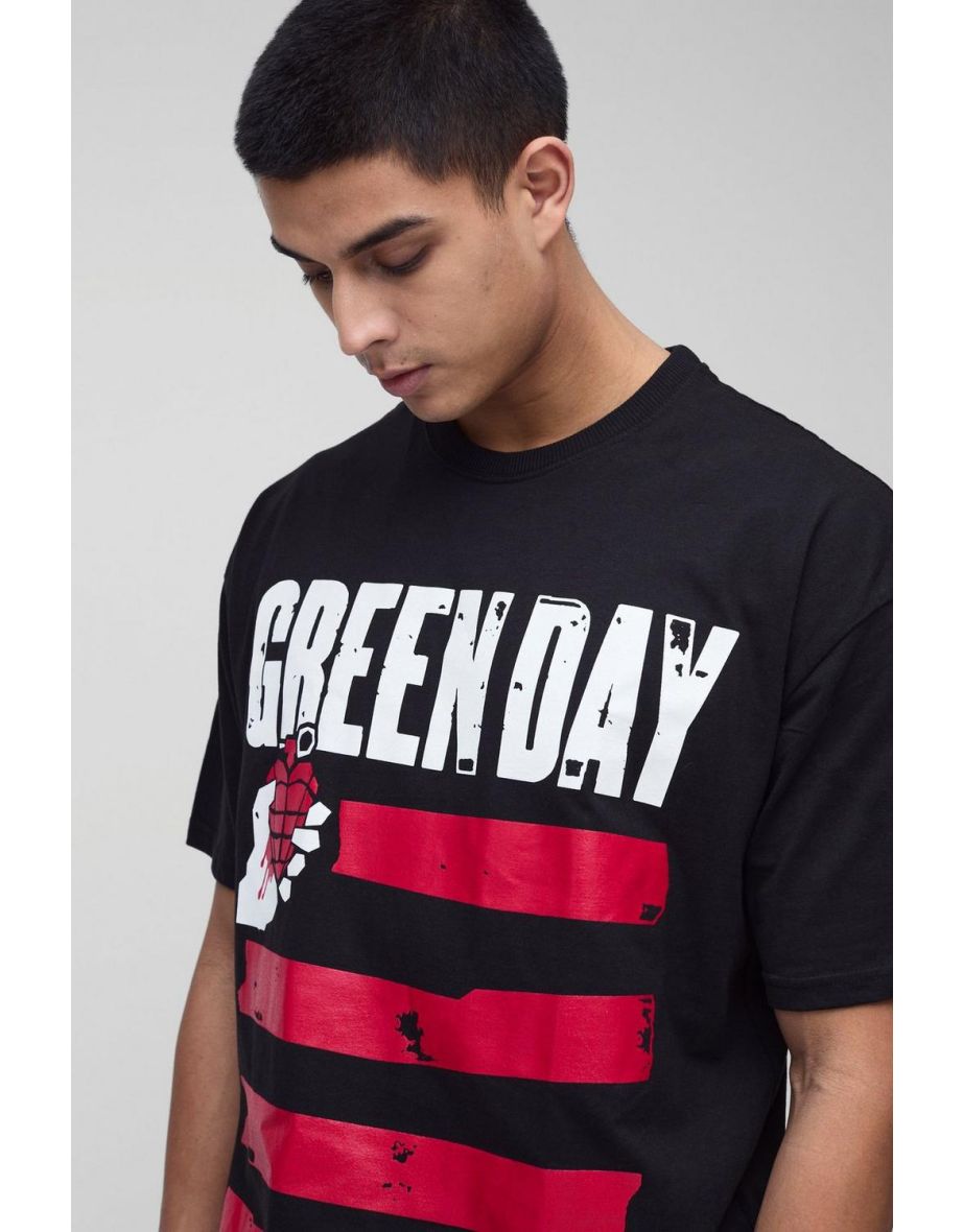 Tall Green Day License Print T-Shirt - black - 2