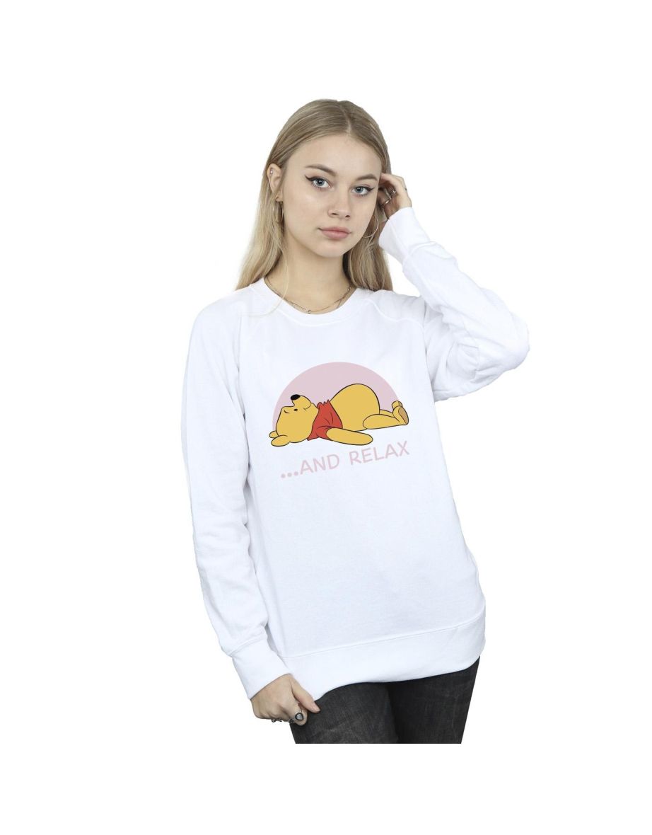 Disney Womens/Ladies Winnie The Pooh Relax Sweatshirt - White