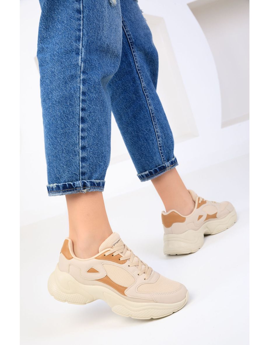 Beige-Tainted Women's Sneaker