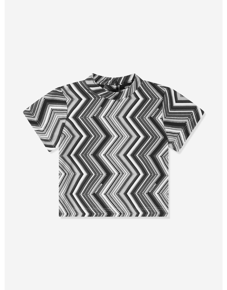 Baby Boys Zigzag T-Shirt in Black