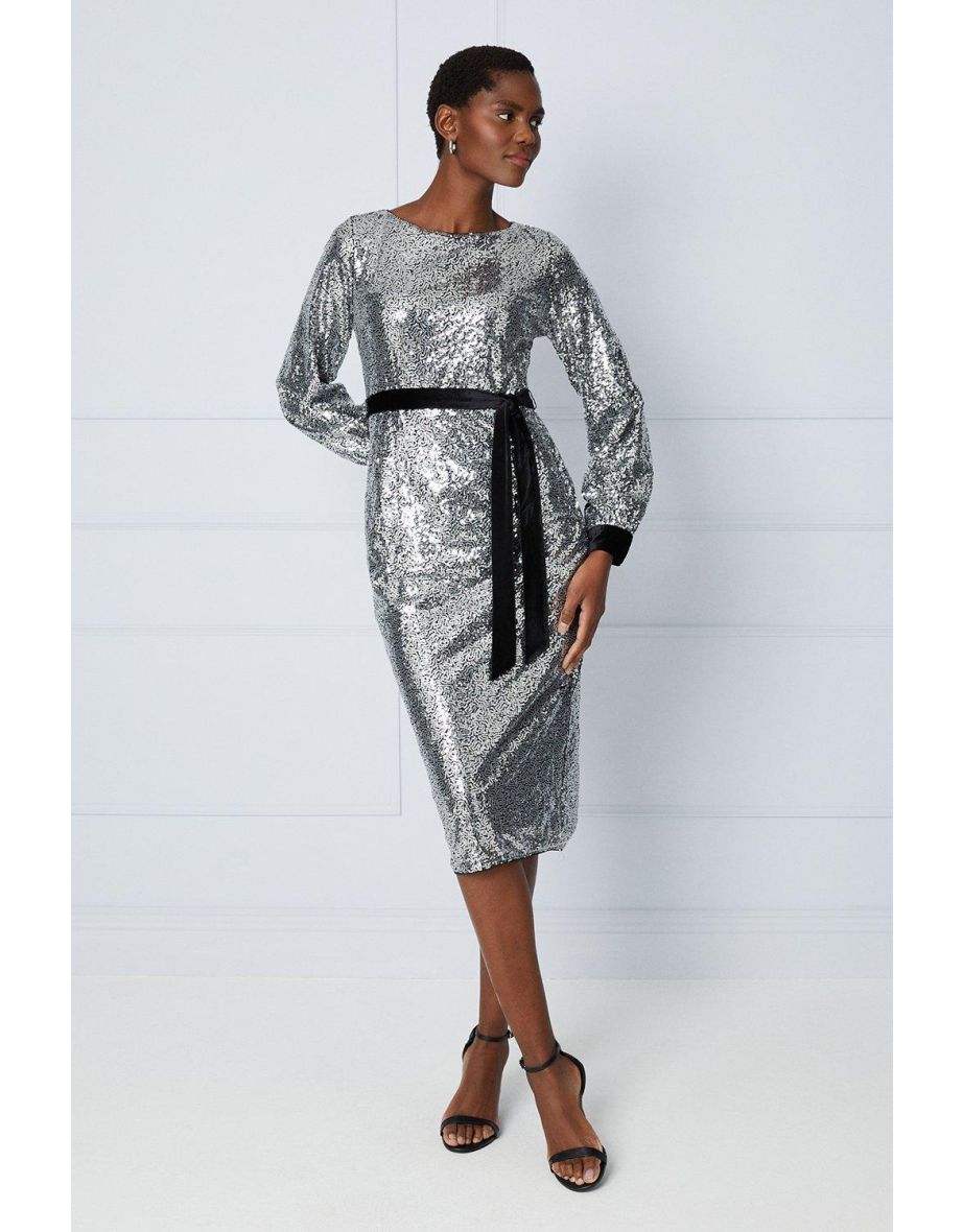 Wallis store silver dress