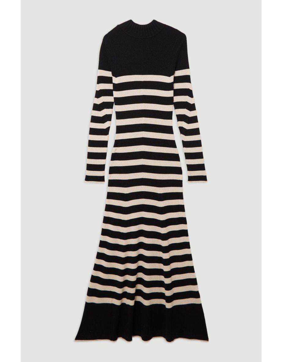 Viscose Blend Swing Hem Knitted Dress - 3