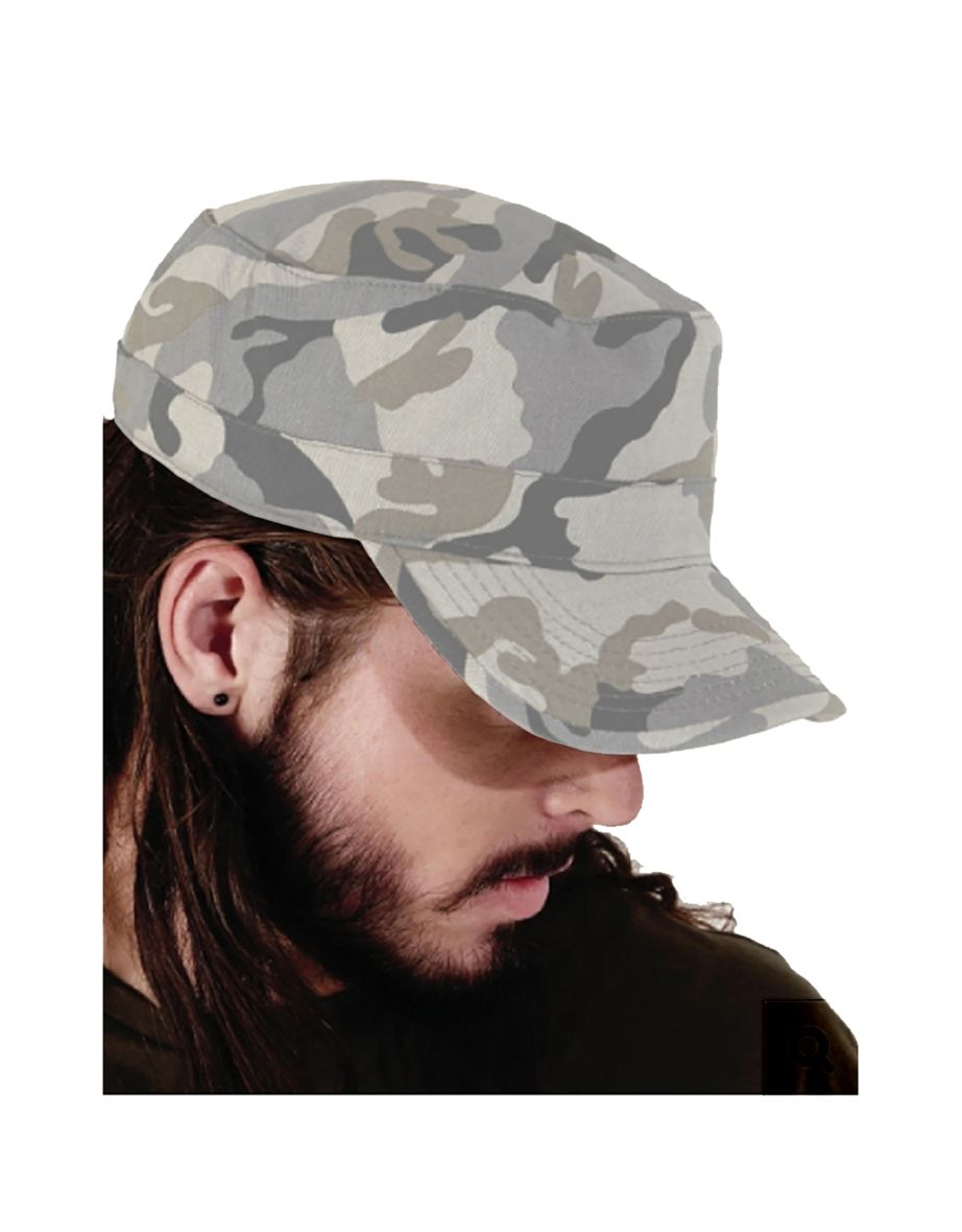 Beechfield Camouflage Army Cap / Headwear (Pack of 2) - Arctic Camo - 1