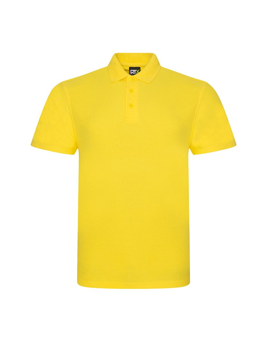 PRO RTX Mens Pro Pique Polo Shirt - Yellow