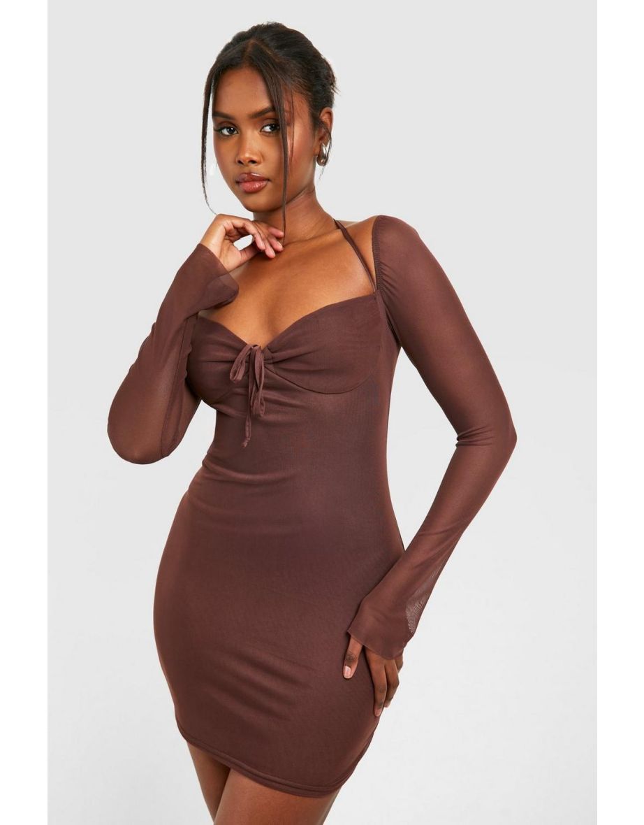 Long sleeve bodycon mini dress outlet