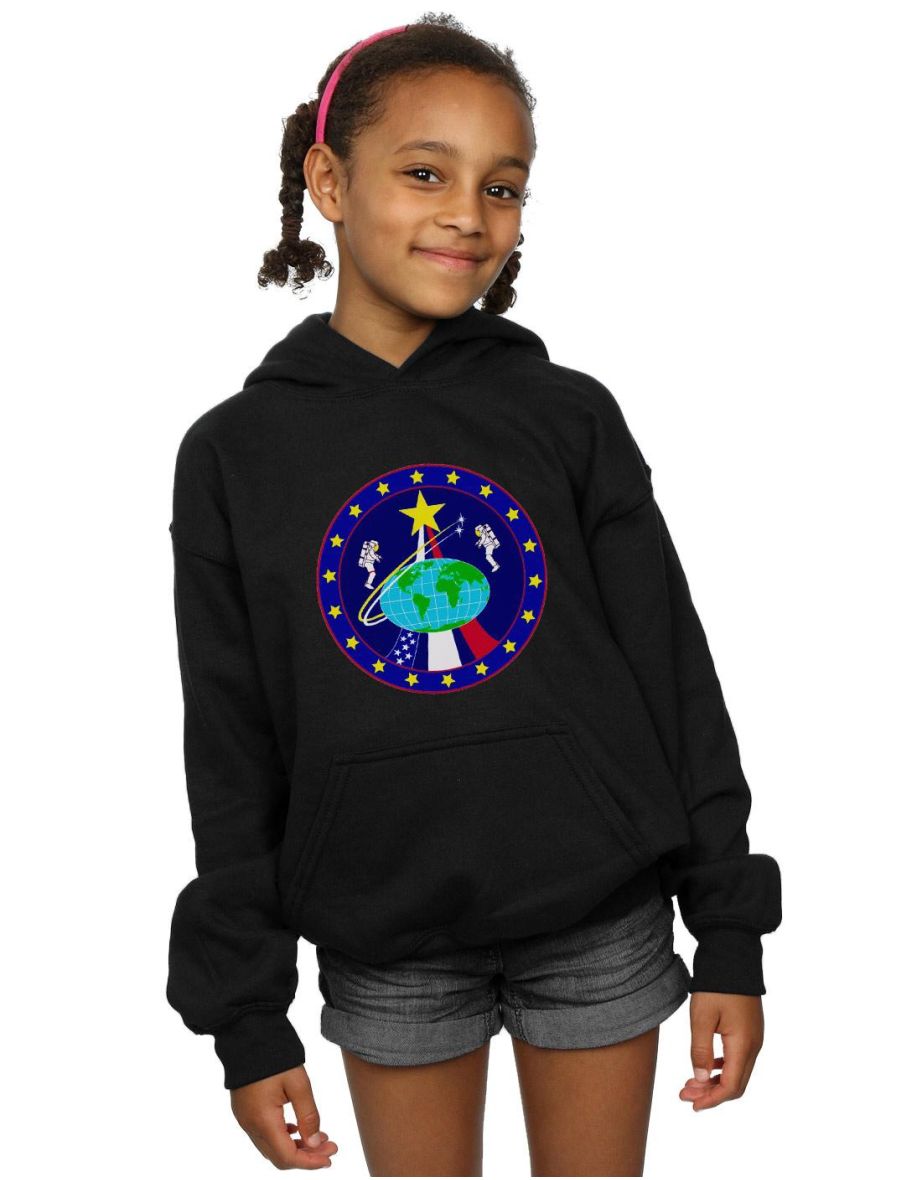 Shop NASA Girls Classic Globe Astronauts Hoodie Black Online in Bahrain VogaCloset