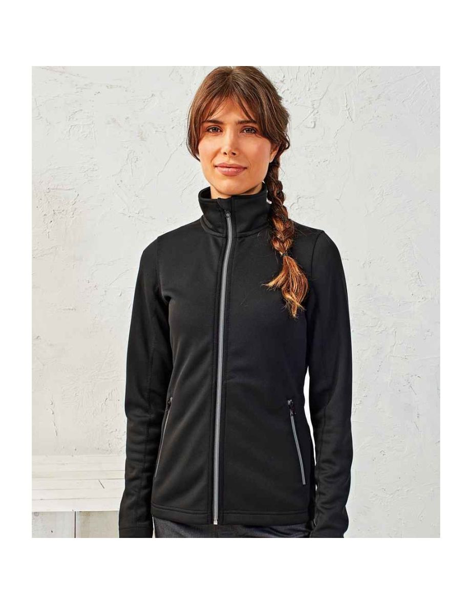 Premier Womens/Ladies Sustainable Zipped Jacket - Black - 1
