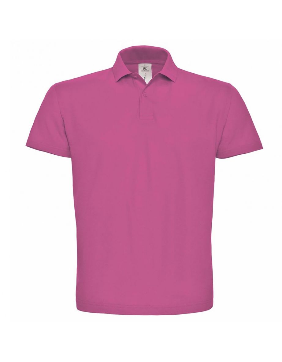 B&C ID.001 Mens Short Sleeve Polo Shirt - Fuchsia
