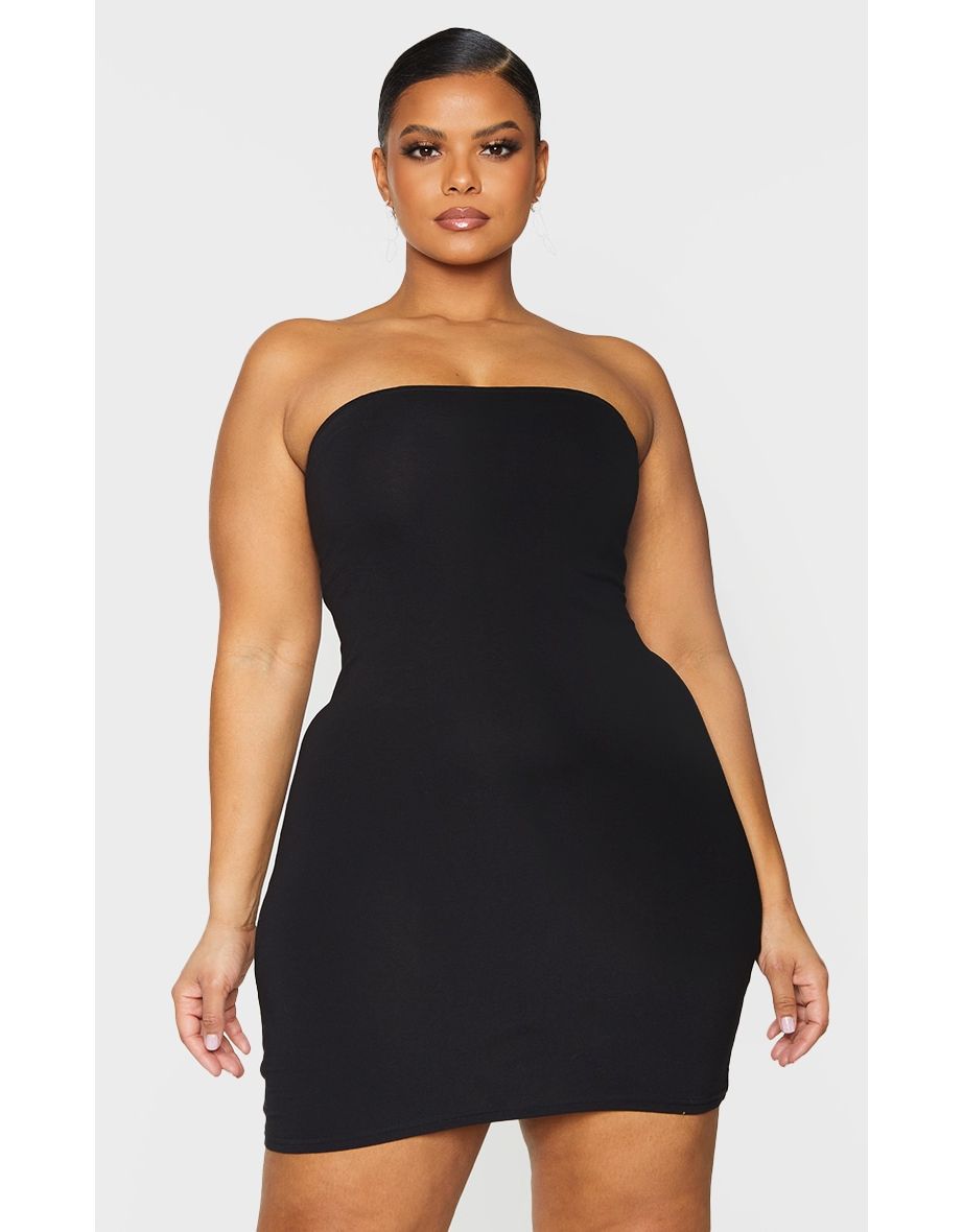 Bandeau jersey bodycon dress top