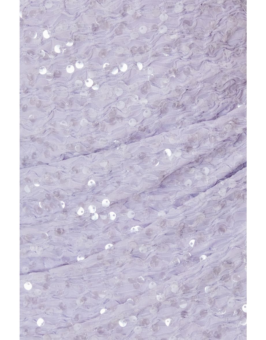 Lilac Sequin Mini Dress - 5