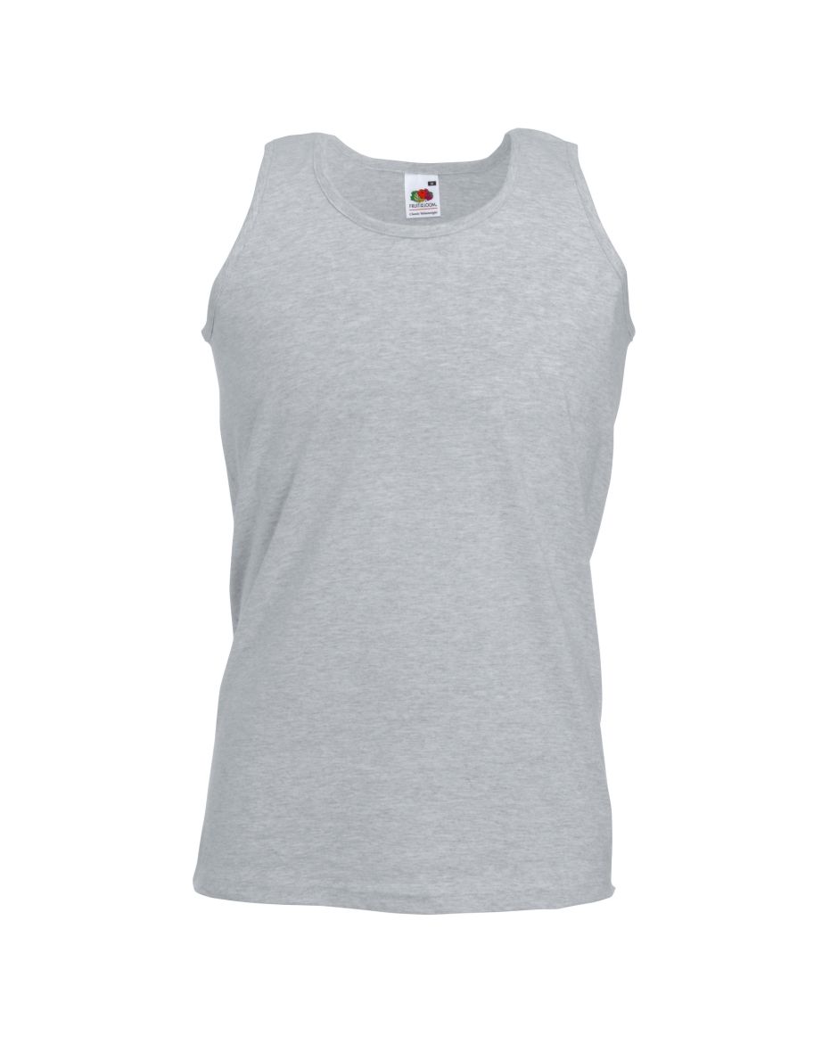 Fruit Of The Loom Mens Athletic Sleeveless Vest / Tank Top - Heather Grey - 1