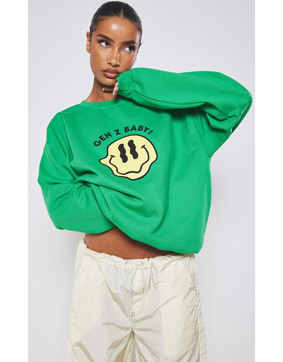 Bright green sweatshirt 2025