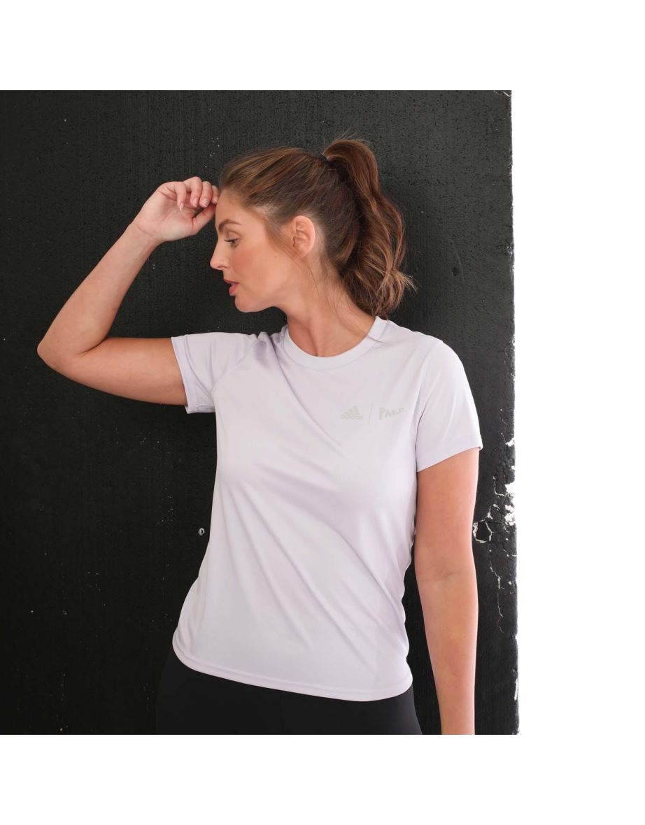 Women's adidas Parley Running T-Shirt in Purple - 3