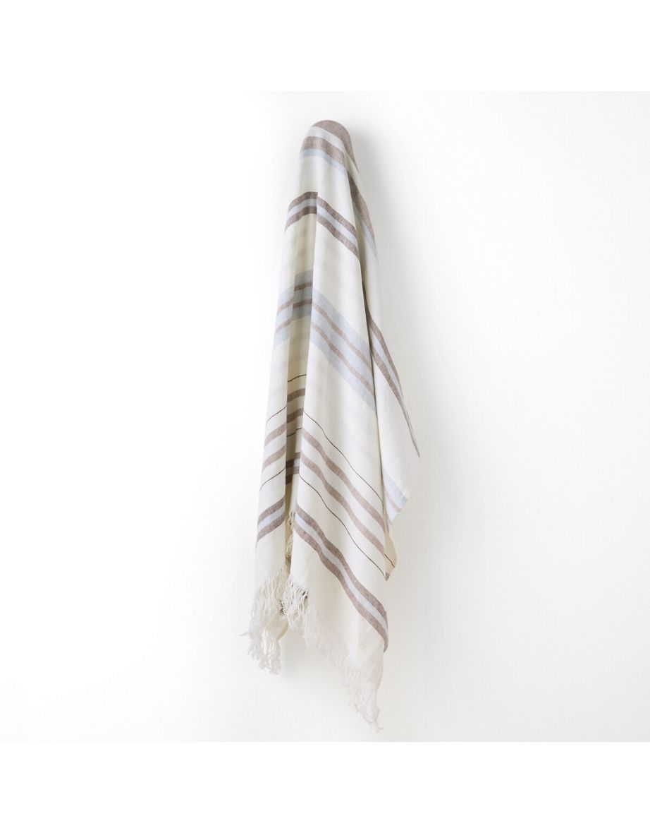 Lagoa Striped Linen Fouta Blanket - 2