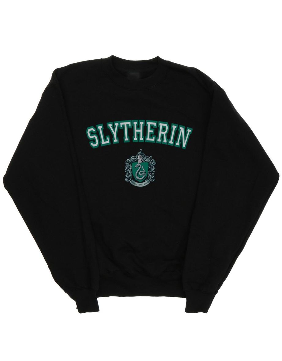 Harry Potter Boys Slytherin Crest Sweatshirt - Black - 1