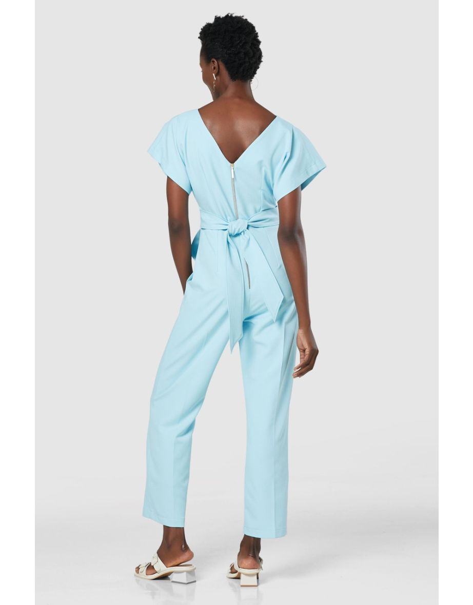 Closet London  Pale Blue Kimono Jumpsuit - 3
