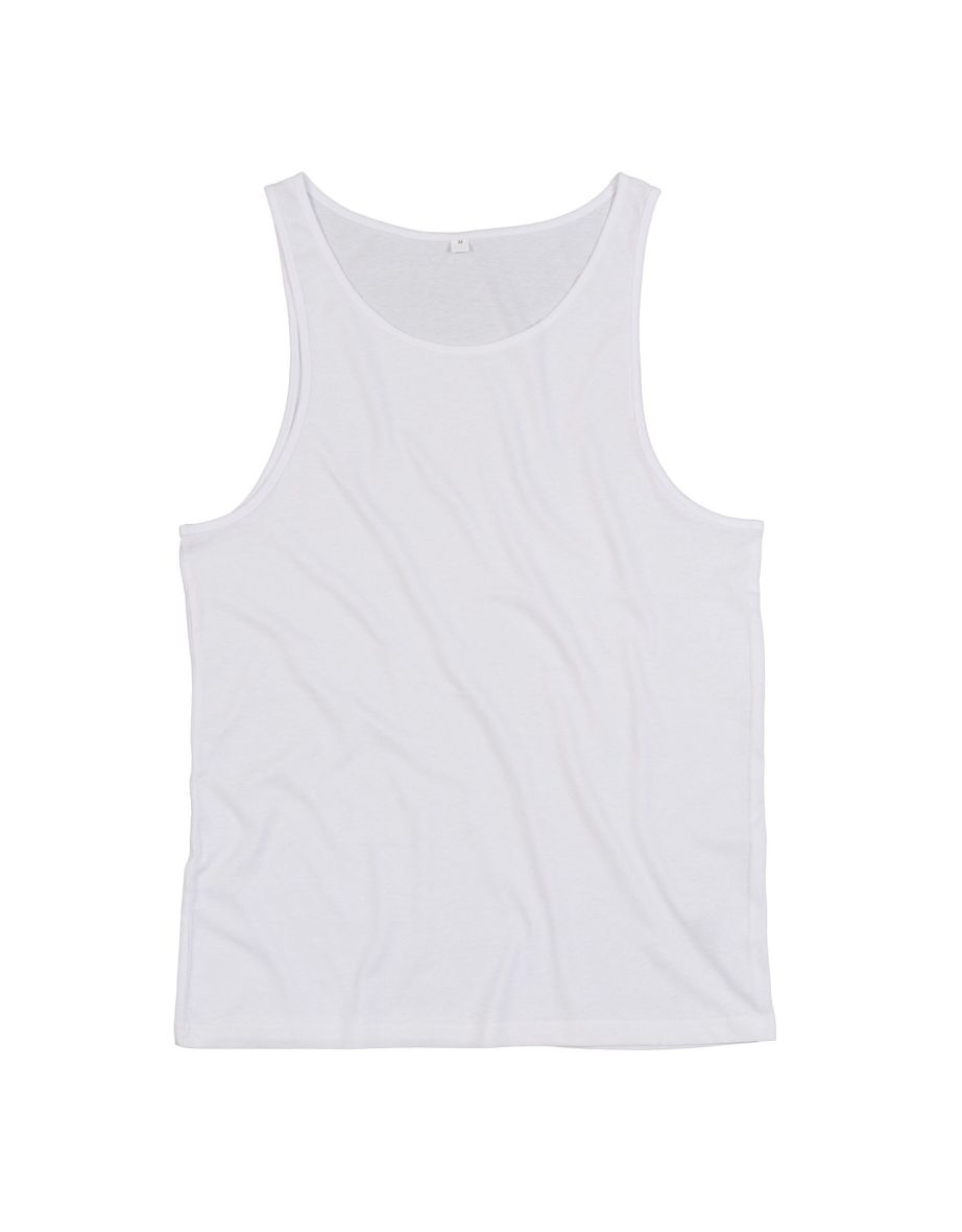 Mantis Mens Drop Arm Holes Vest - White