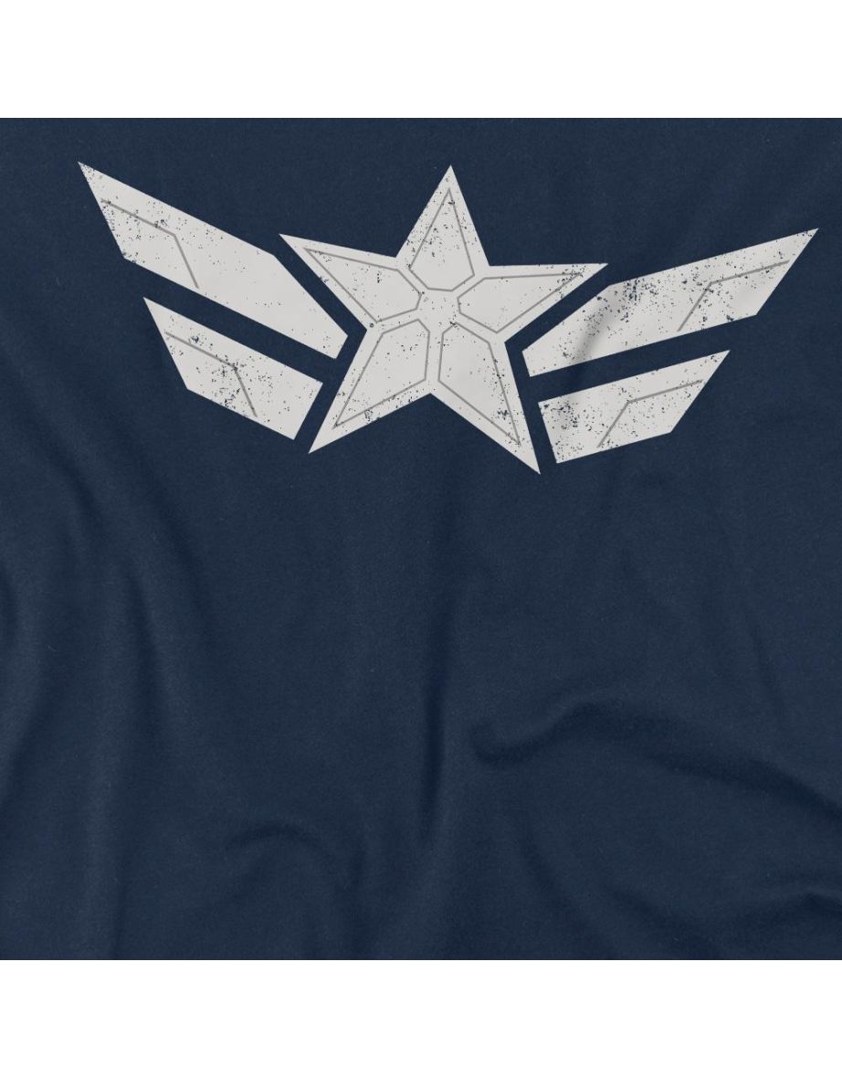 Captain America: Brave New World Mens Star T-Shirt - Navy - 3