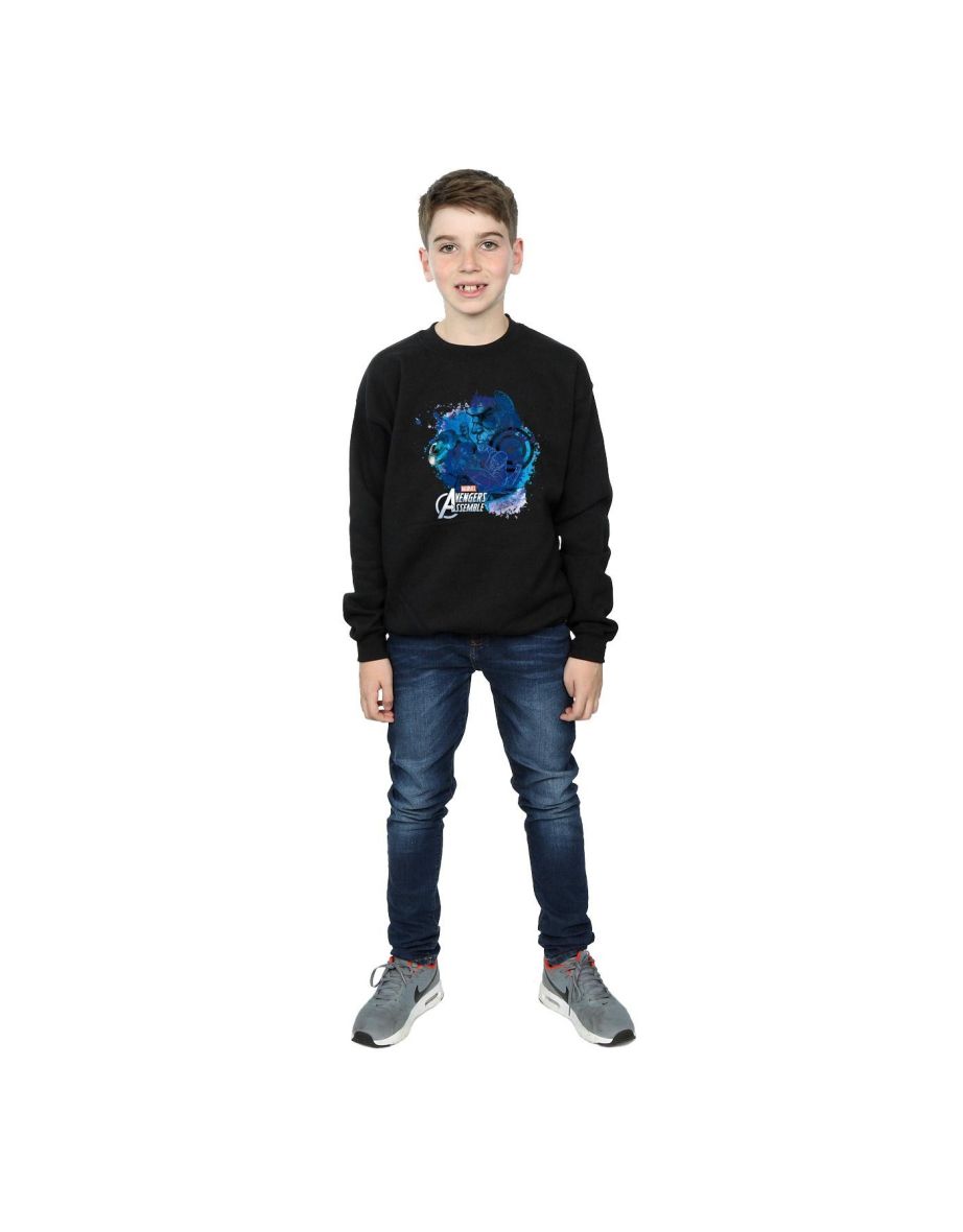Marvel Boys Captain America Montage Sweatshirt - Black - 3