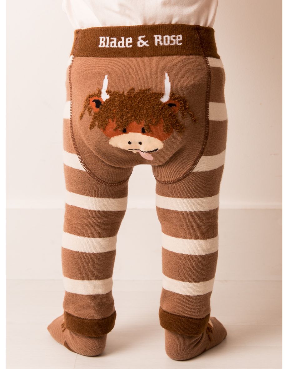 Neutral Highland Cow Leggings