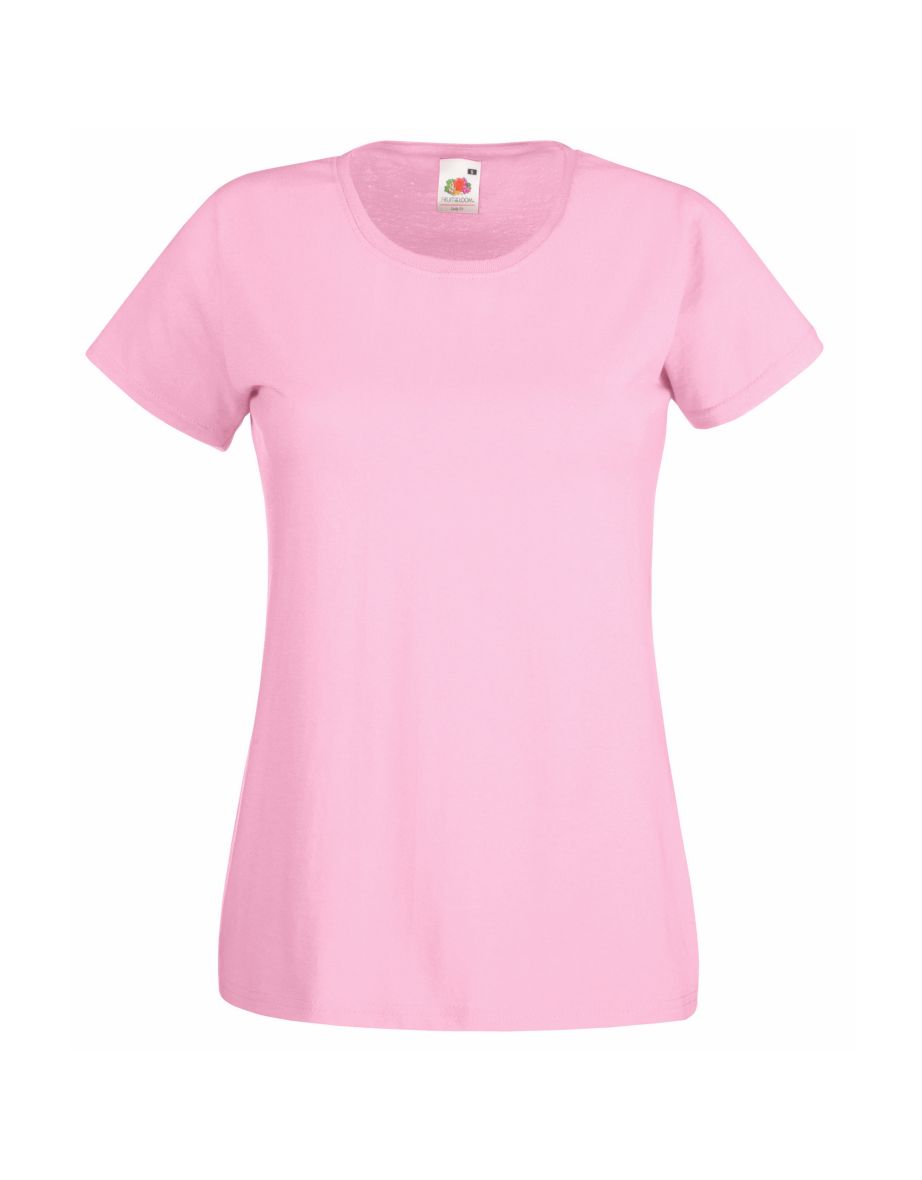 Fruit Of The Loom Ladies/Womens Lady-Fit Valueweight Short Sleeve T-Shirt (Pack Of 5) - Light Pink