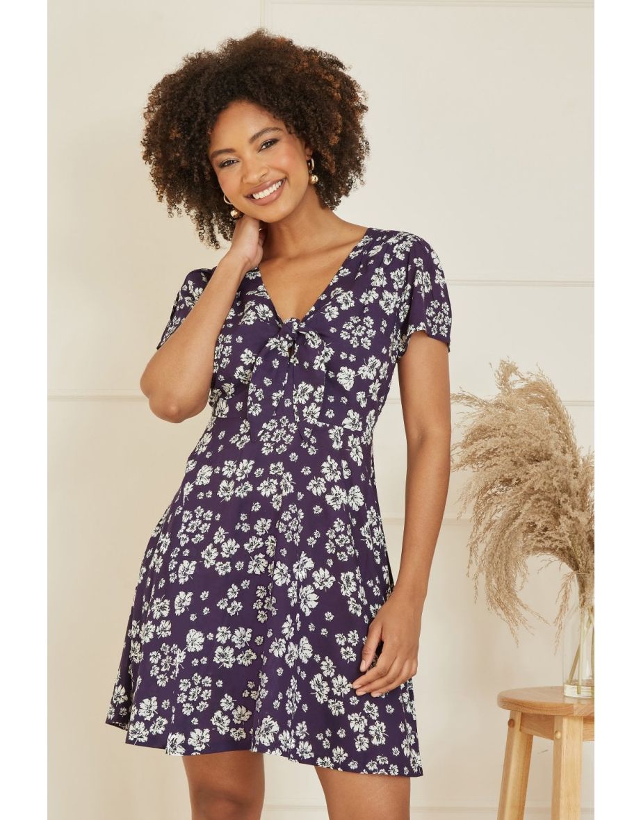 Mela navy floral dress online