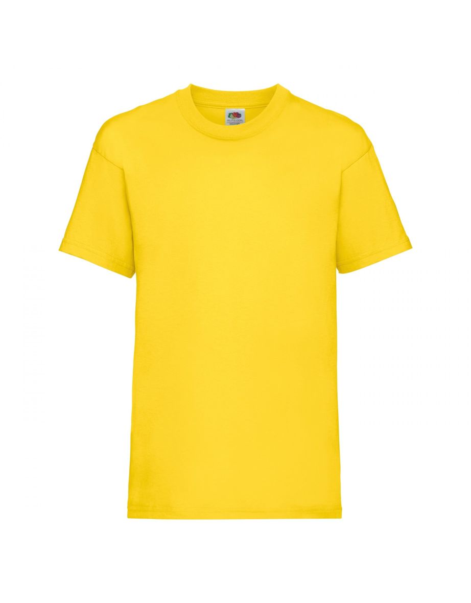 Fruit Of The Loom Childrens/Kids Unisex Valueweight Short Sleeve T-Shirt (Pack of 2) - Yellow
