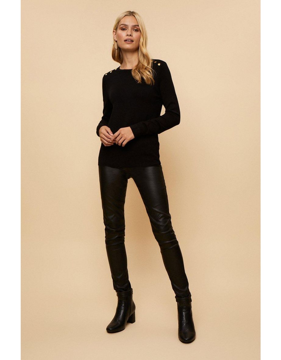 Tall black deals coated jeans