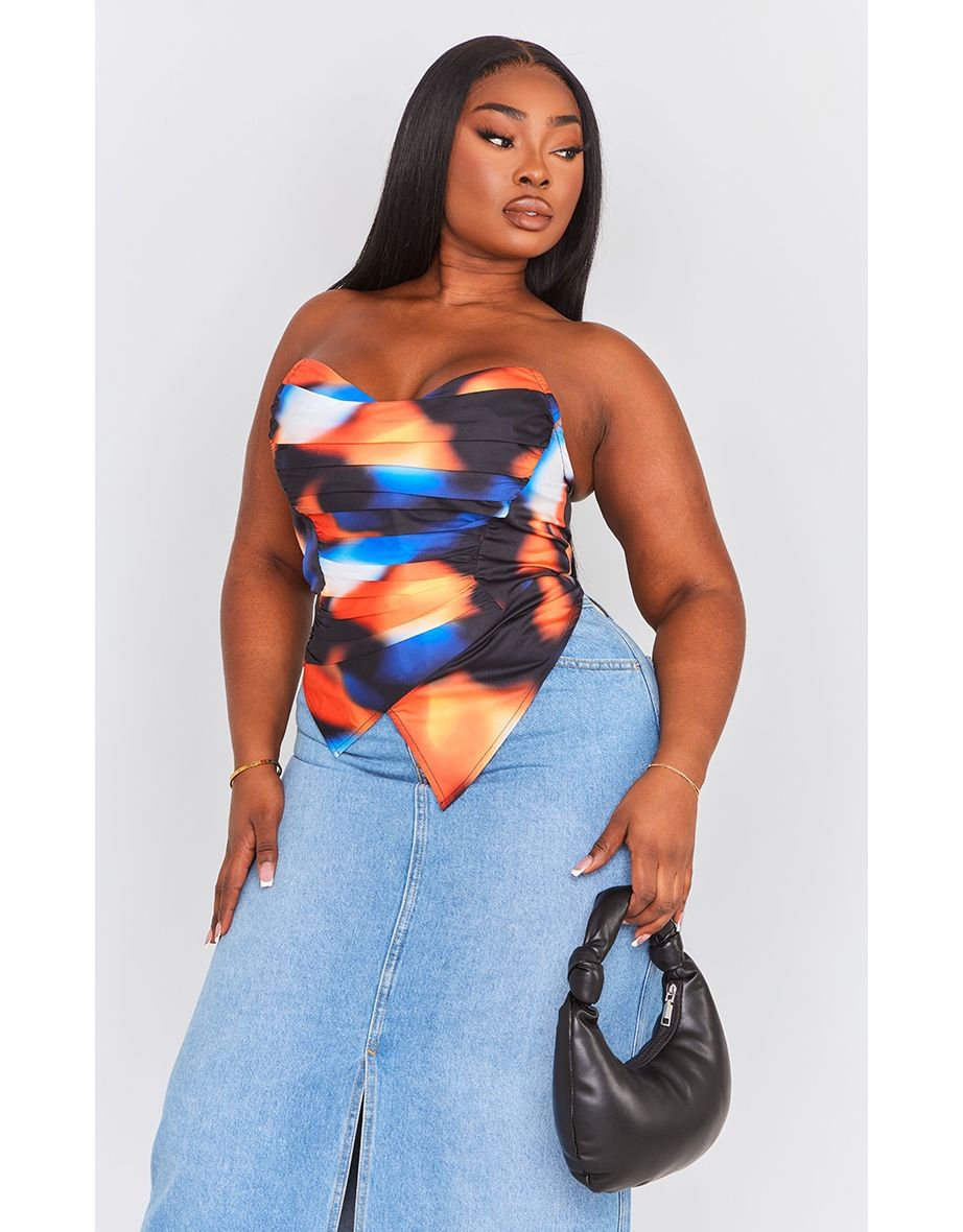 Strapless dress clearance with pointed top