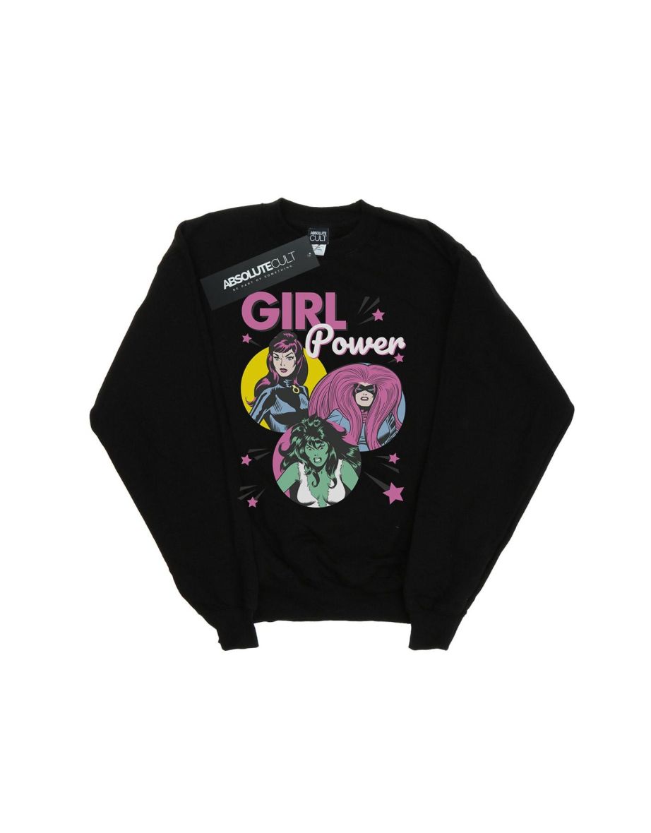 Shop Marvel Comics Girls Girl Power Sweatshirt Black Online in Bahrain VogaCloset