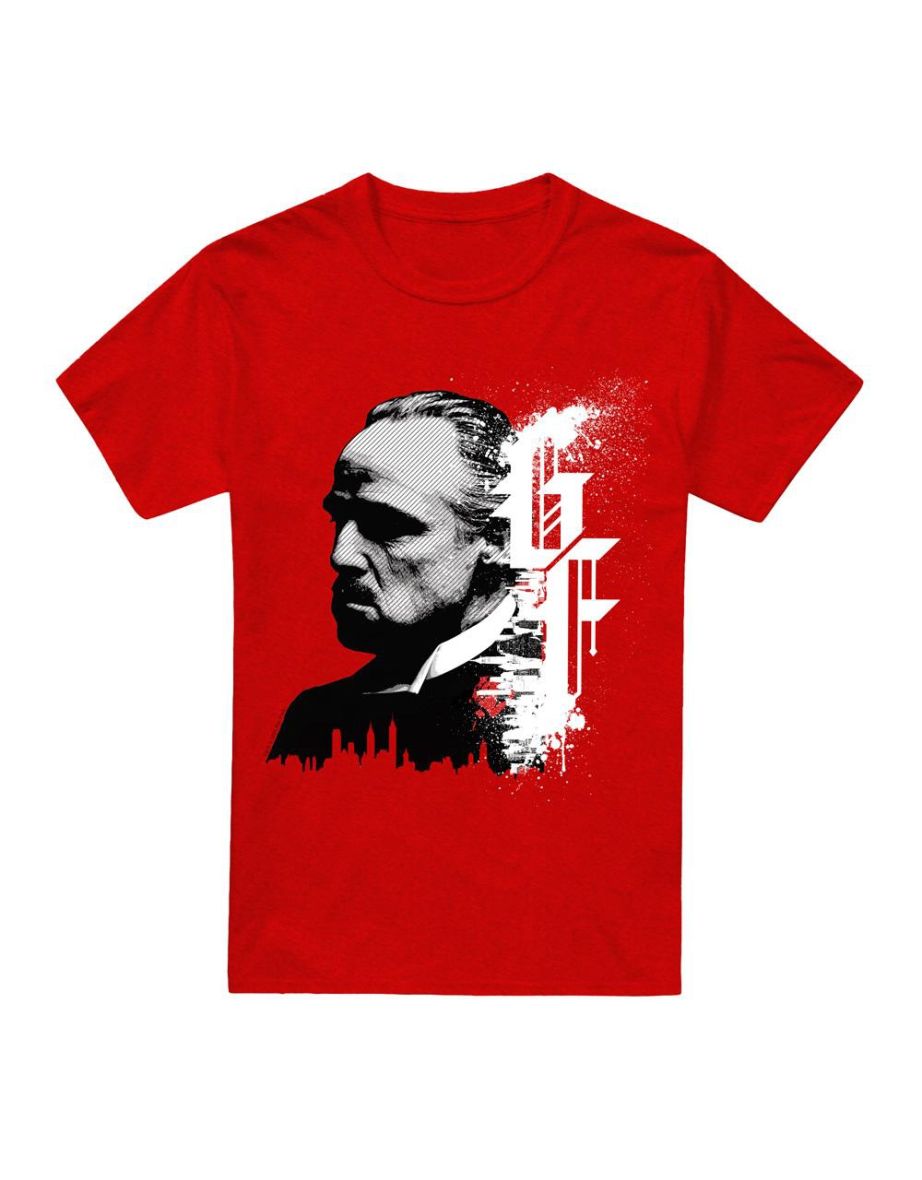 The Godfather Unisex Adult Spray T-Shirt - Red