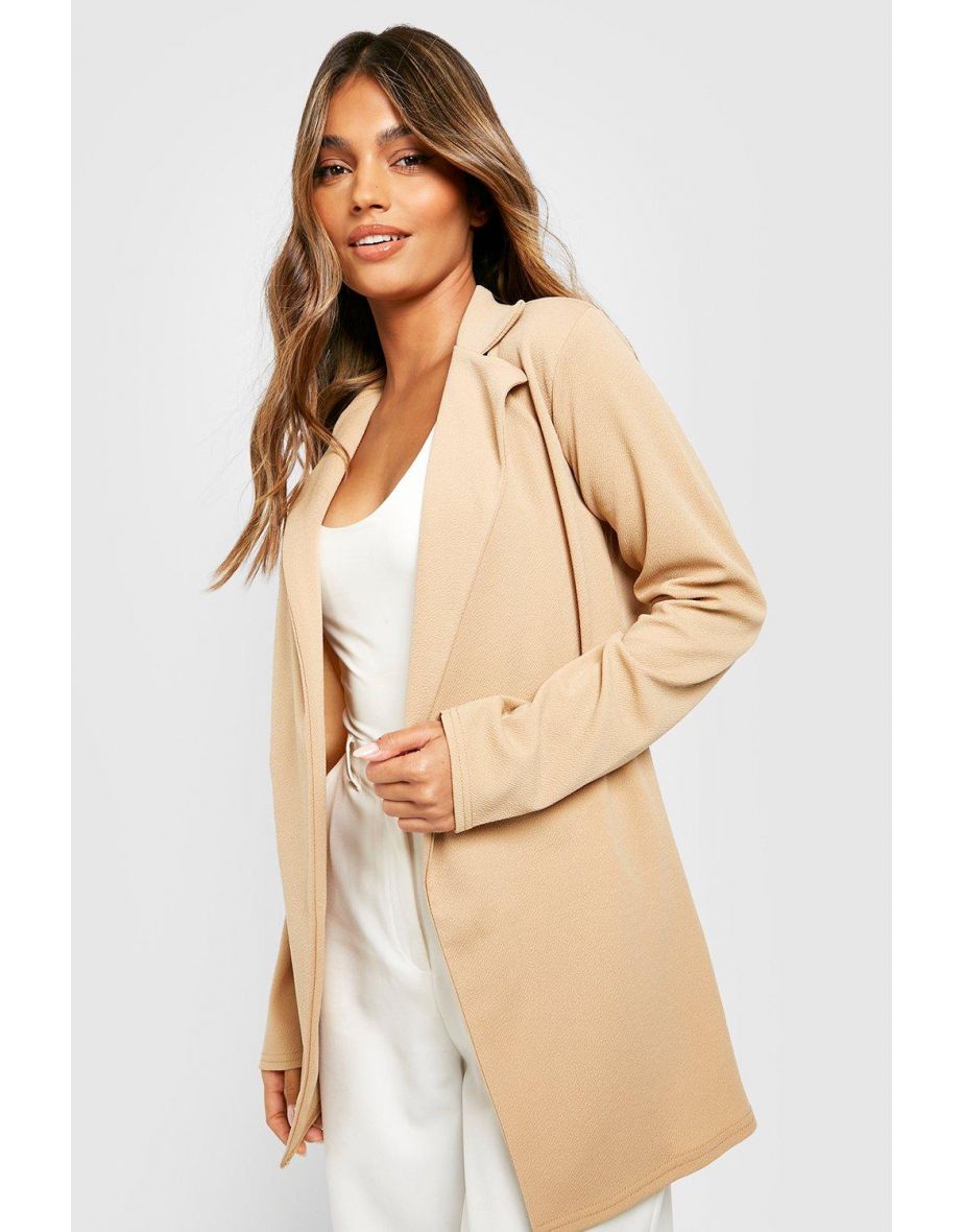 Camel longline blazer on sale