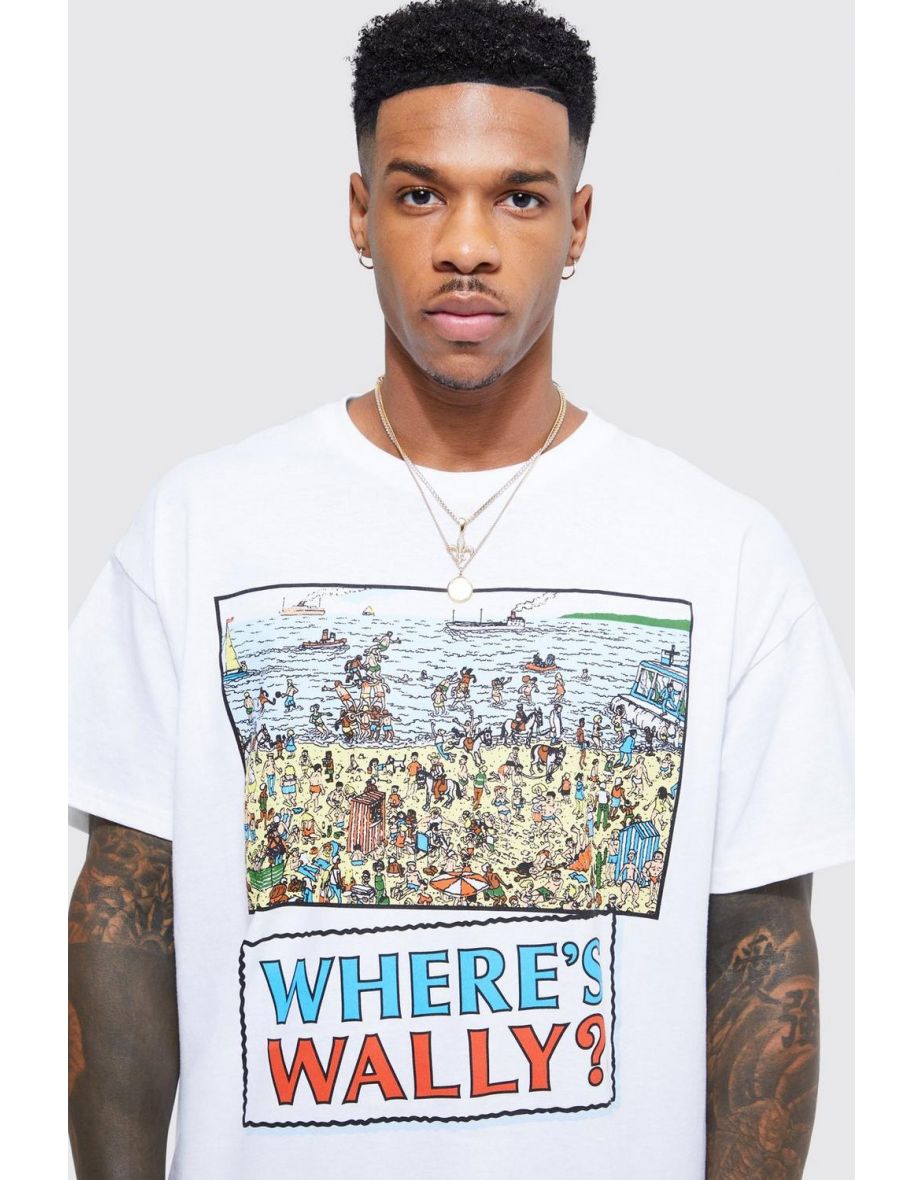Oversized Where's Wally License T-shirt - white - 2