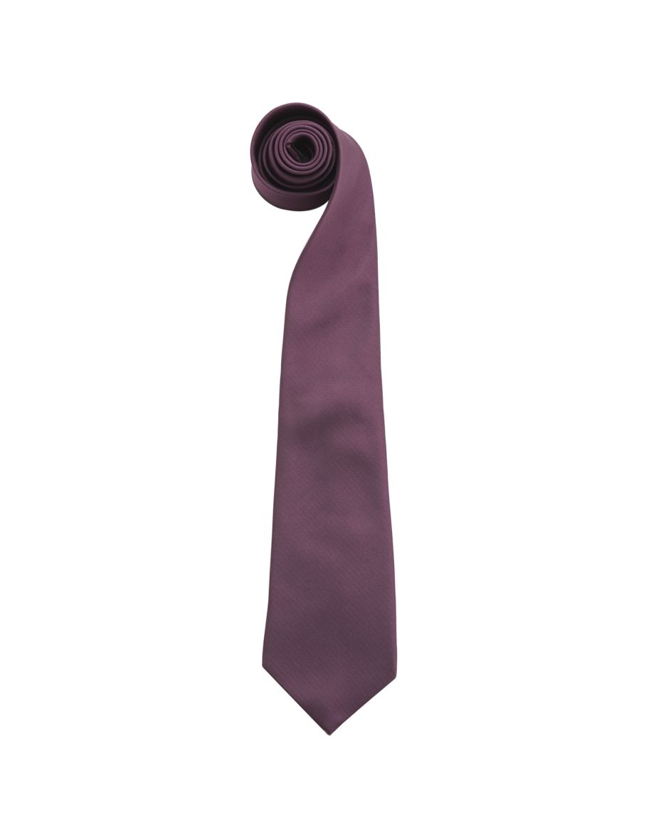 Premier Mens Fashion ”Colours” Work Clip On Tie (Pack of 2) - Purple