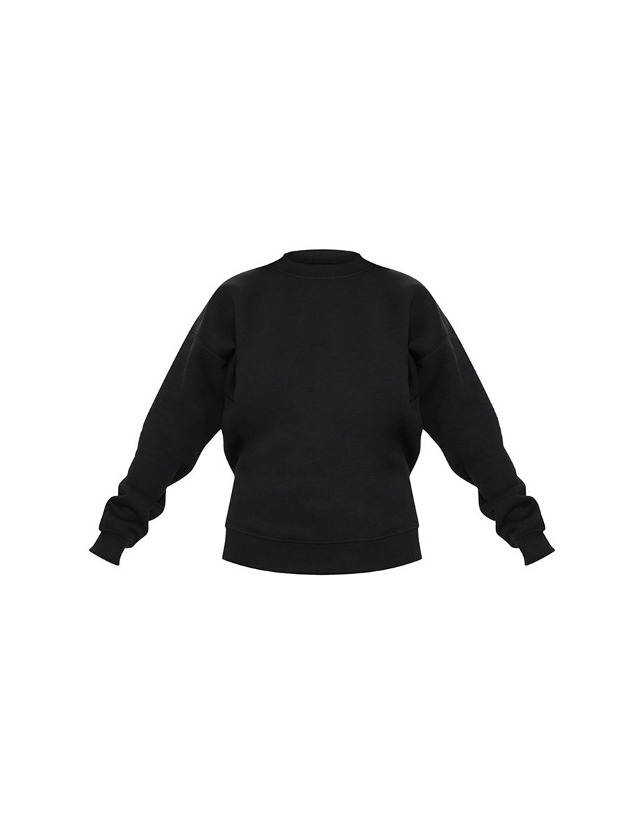 Petite Black Ultimate Basic Oversized Sweatshirt - 4
