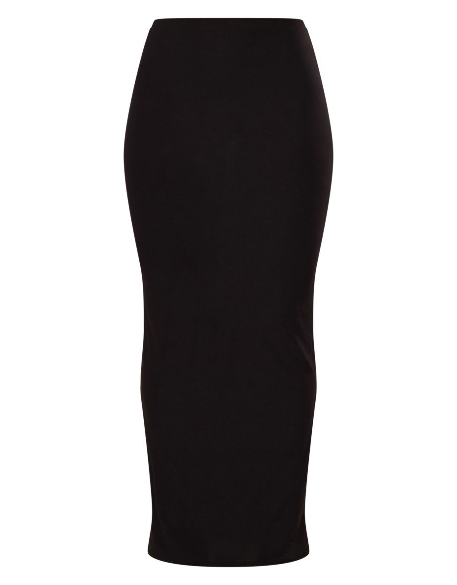 Black Soft Touch Maxi Skirt - 4