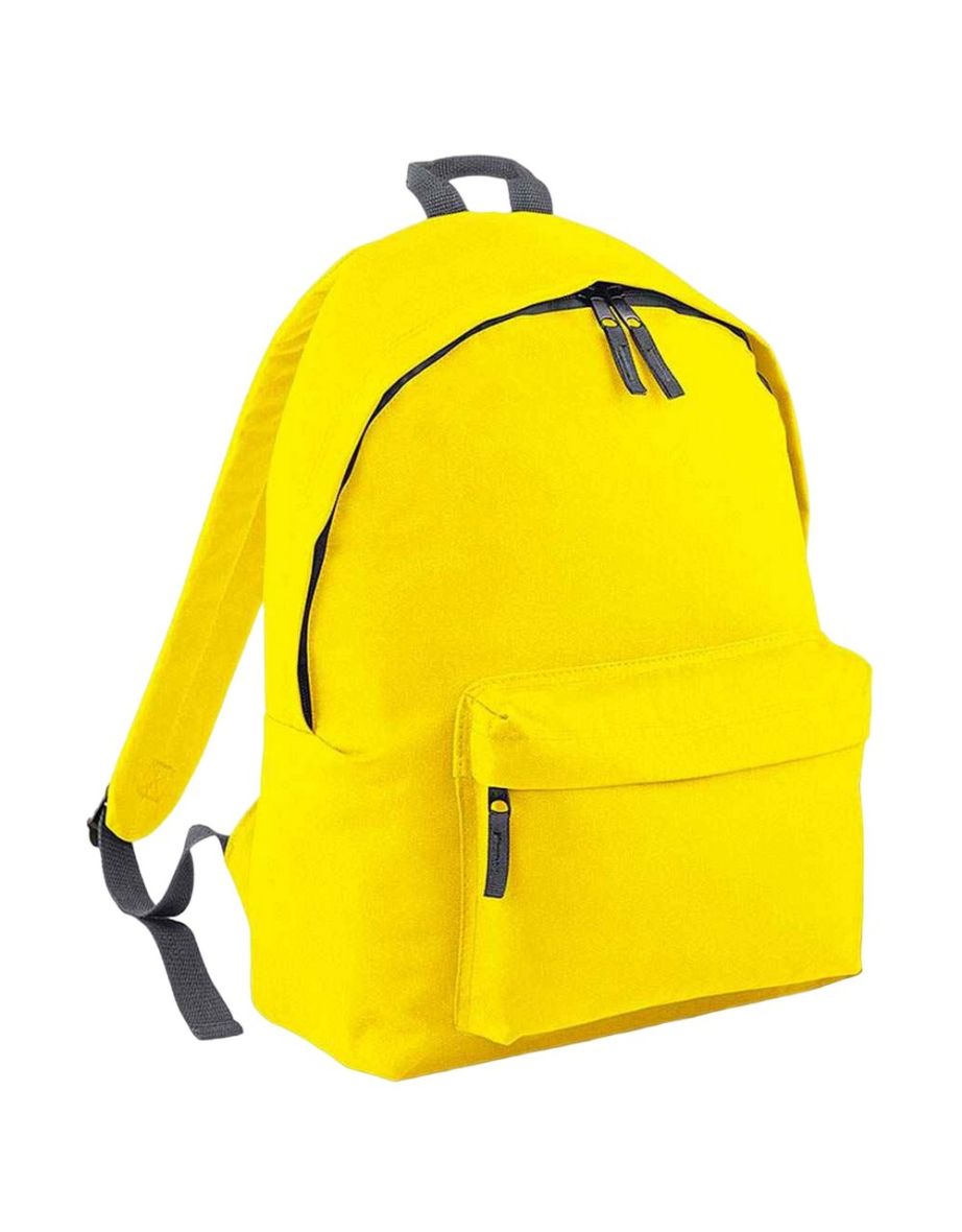 Bagbase Original Plain Backpack - Yellow/Graphite Grey