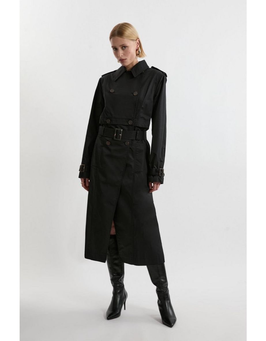 Tailored Cotton Multiway Trench Coat