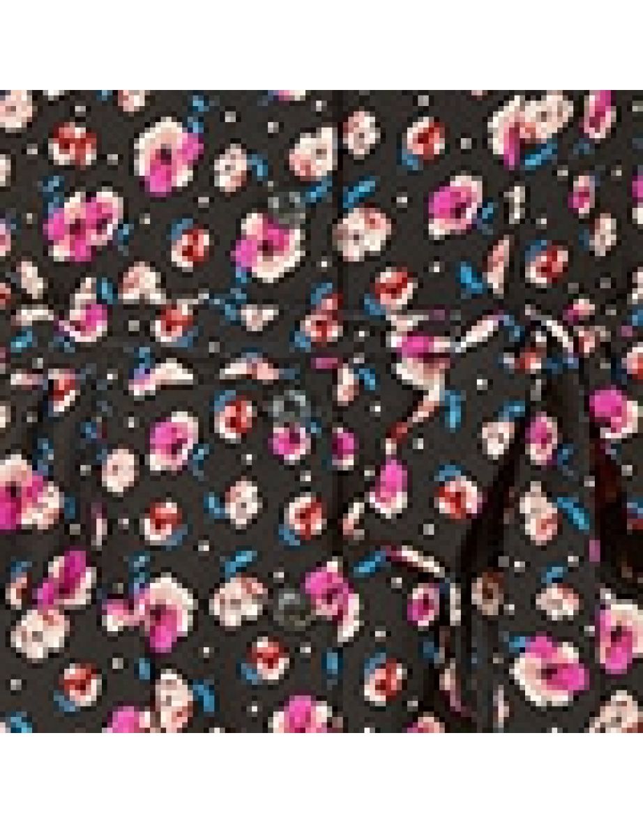 Yumi Black Floral Retro Shirtdress - 5
