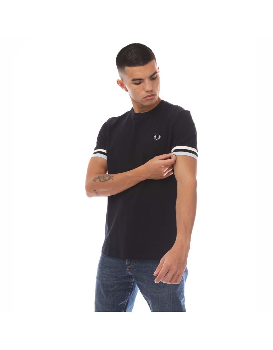 Men's Fred Perry Bold Tipped Piqué T-Shirt in Blue