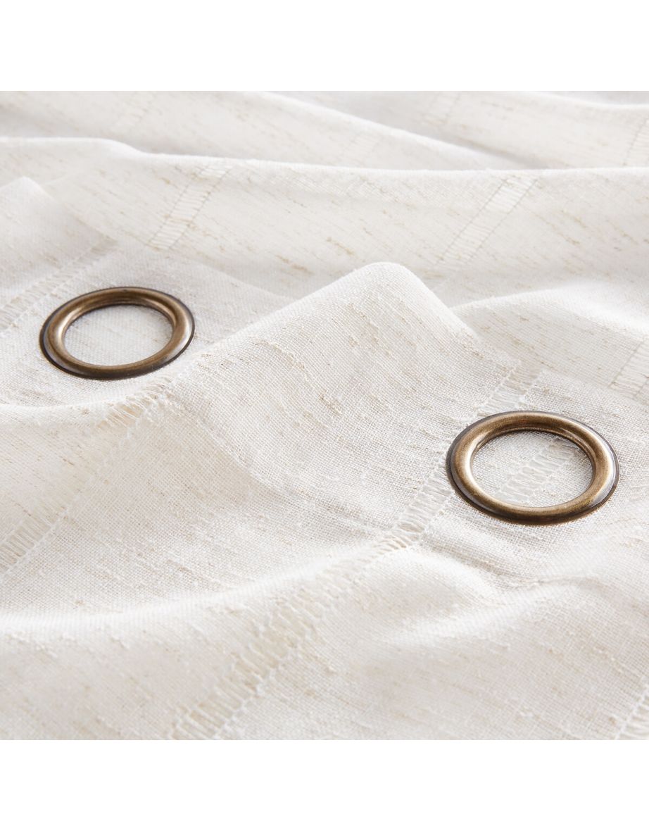 Mercy Polyester & Linen Eyelet Voile Curtain - 3
