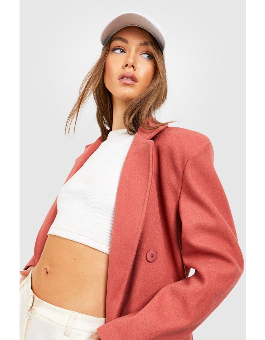 Super Oversized Double Breasted Coat - rose - 3