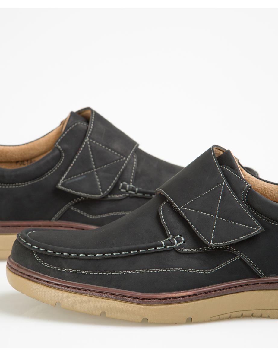 Mens Wide Velcro Strap Casual Boat Shoes - 4