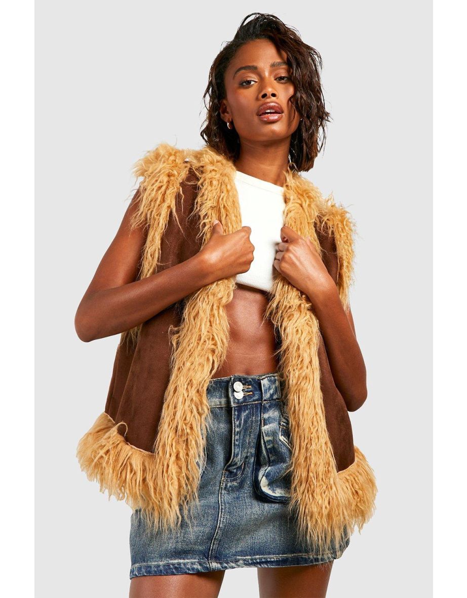 Faux fur sales gilet oasis