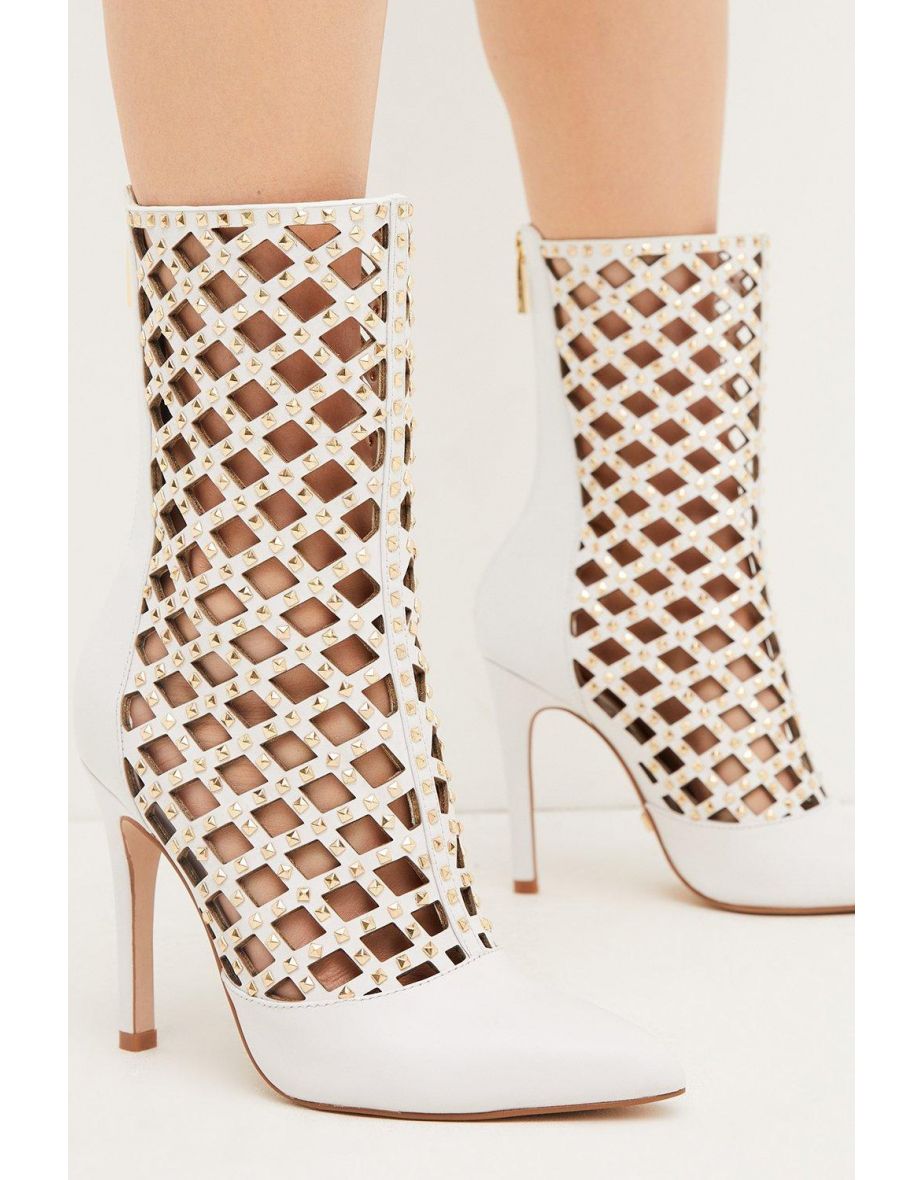 Karen millen studded ankle hot sale boots