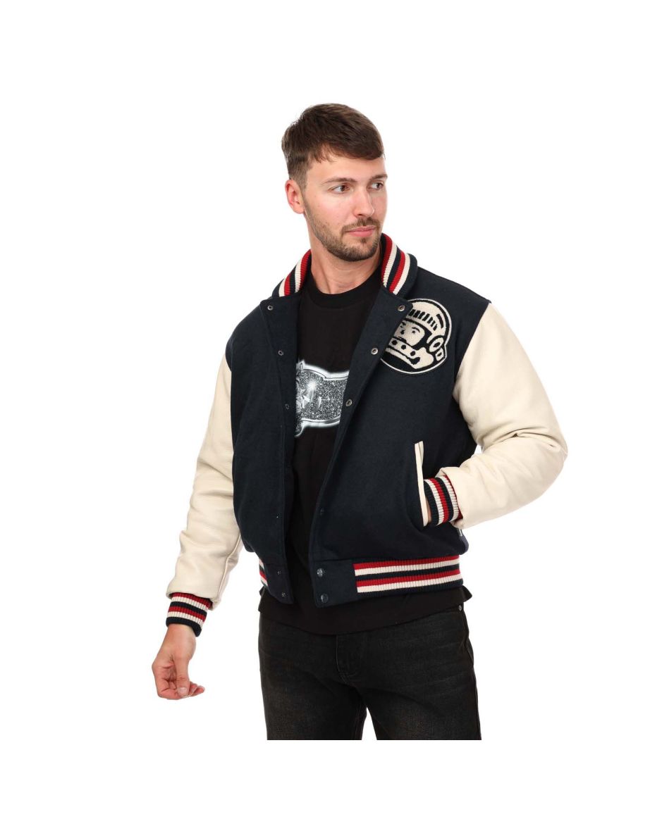 Men's Billionaire Boys Club Astro Varsity Jacket in Blue