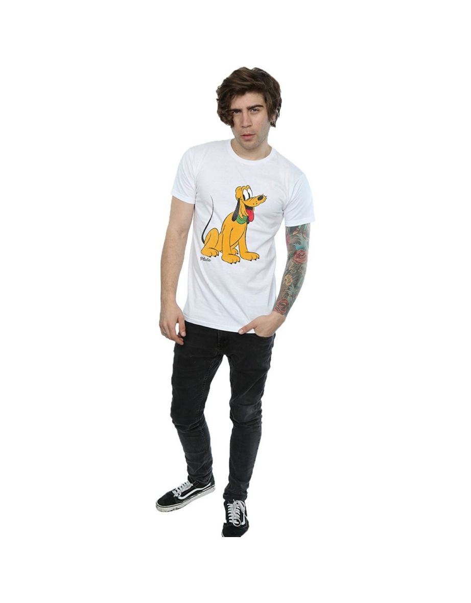 Disney Mens Classic Pluto Cotton T-Shirt